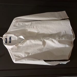 Izod boys size 14 button down white oxford shirt long sleeve